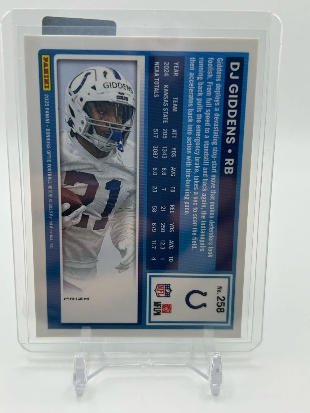 DJ Giddens Rated Rookie Football Trading Card - Green 🏈